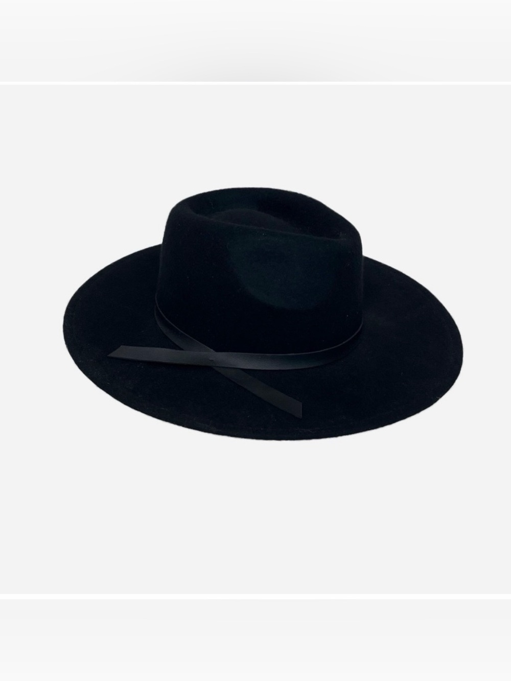 UNIVERSAL THREAD WIDE BRIM WOOL HAT IN BLACK ONE SIZE